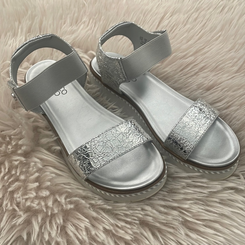 Franco Sarto silver sandal size 7